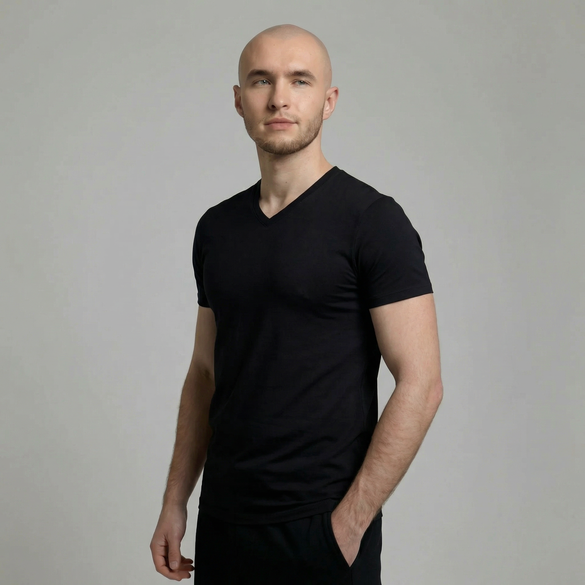 T-shirt Col V Fincut