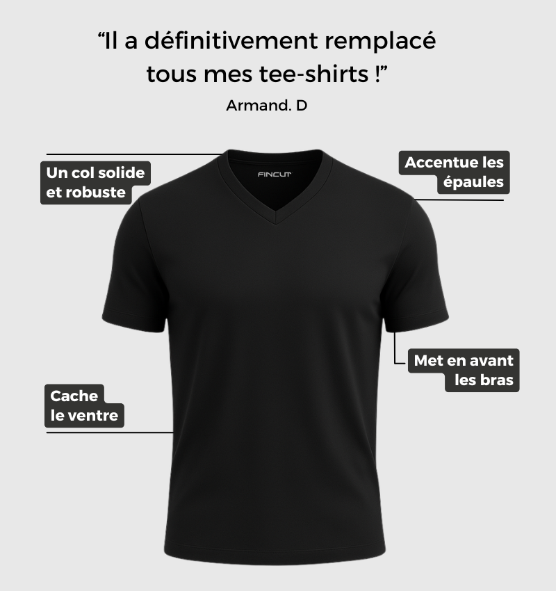 Pack de 3 Col V - Noir